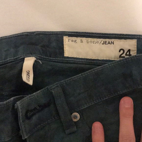 Rag & Bone Green Tie Dye Pants, 24 - Picture 5 of 5